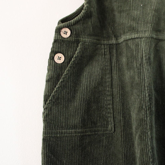 NWT Rylee and Cru Jeanette Forest Green Corduroy Overalls 12-14 Year - Picture 11 of 11
